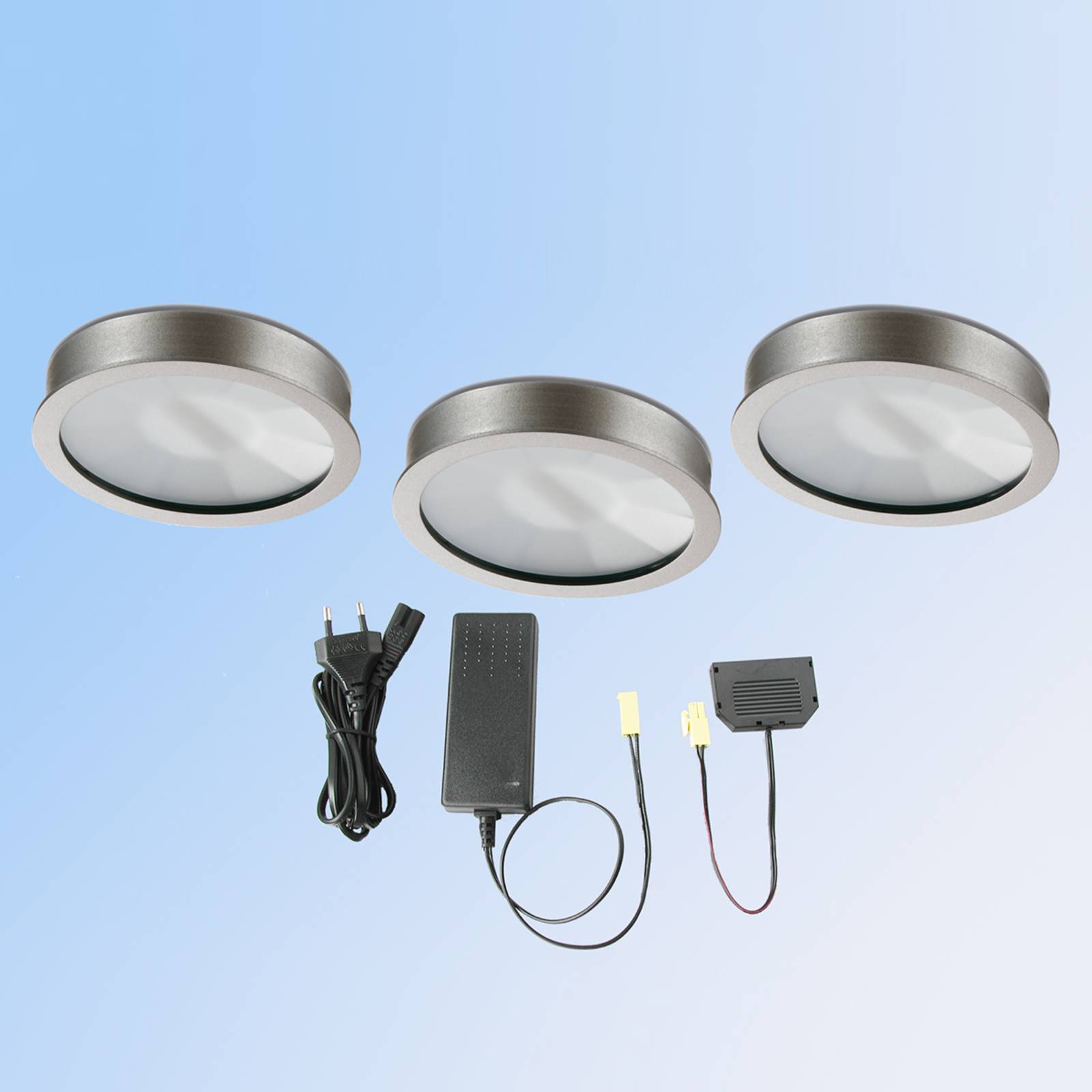 3-er Set Cubic 68 warmweiße LED-Einbauleuchte 3-er Set Cubic 68 warmweiße LED-Einbauleuchte von Evotec