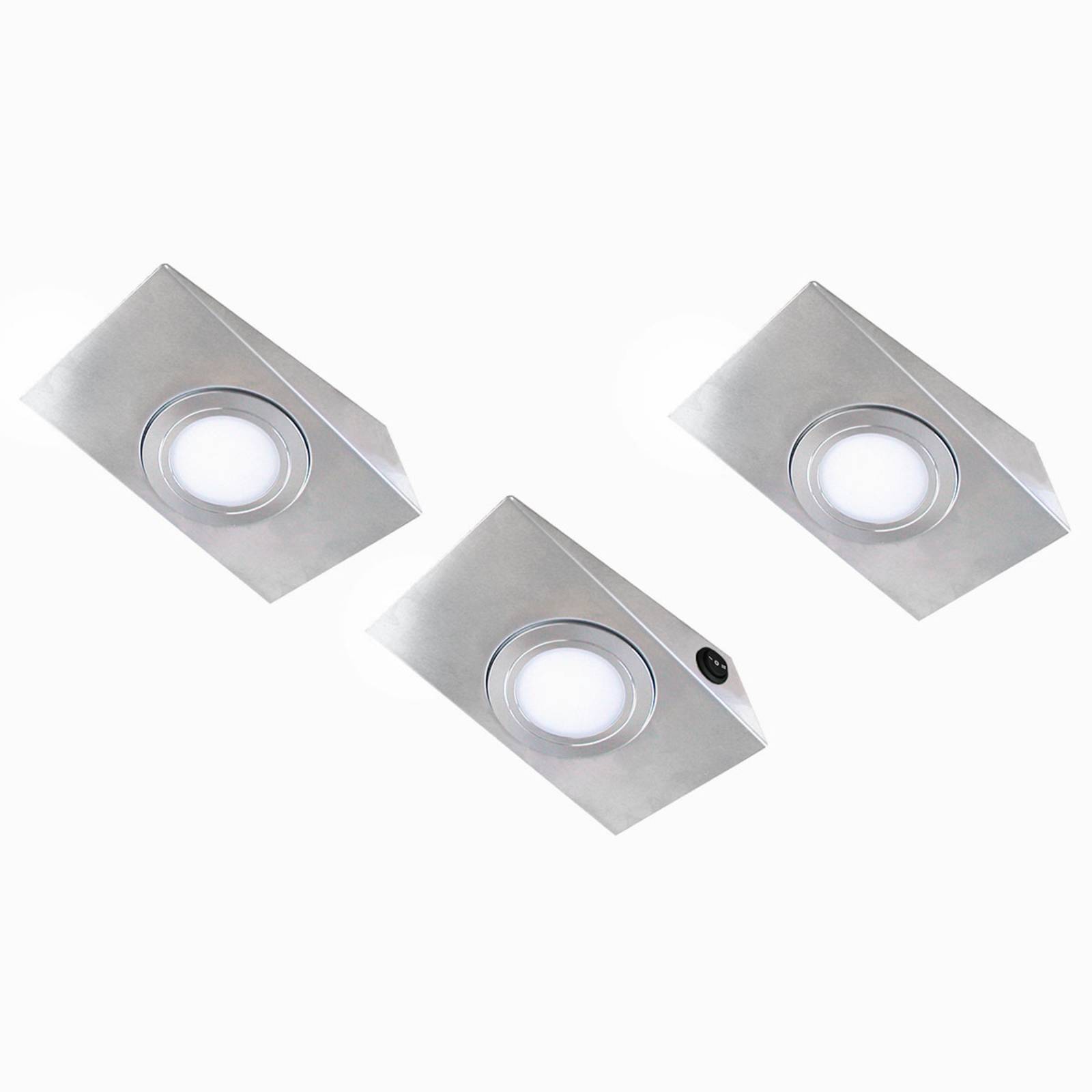 3er LED-Unterbauleuchte Keili, 2-Stufen-Schalter 3er LED-Unterbauleuchte Keili, 2-Stufen-Schalter von Evotec
