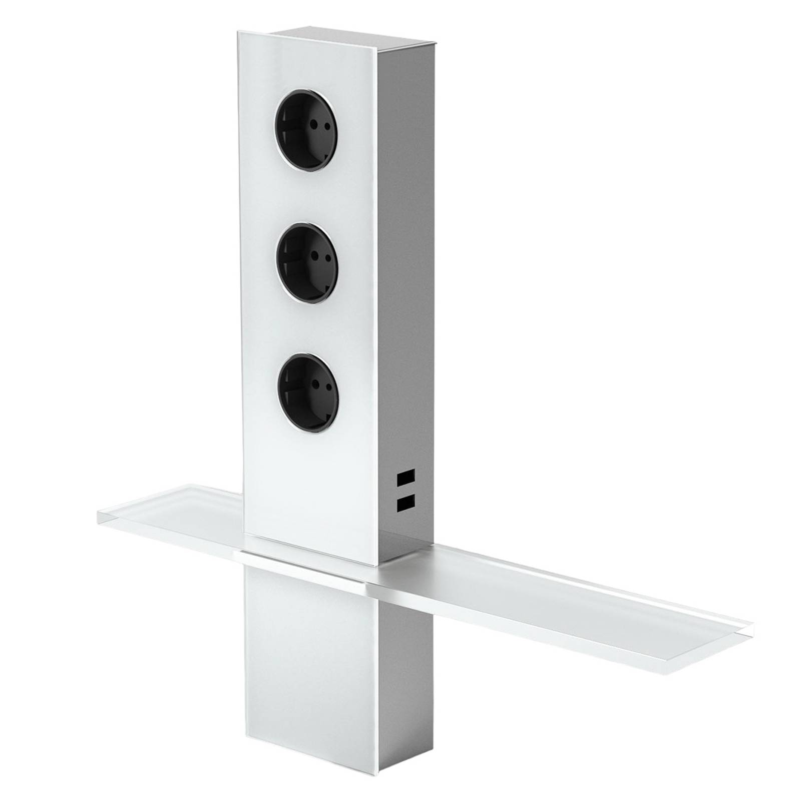 3er-Steckdosenturm Power mit USB und Ablage 3er-Steckdosenturm Power mit USB und Ablage von Evotec