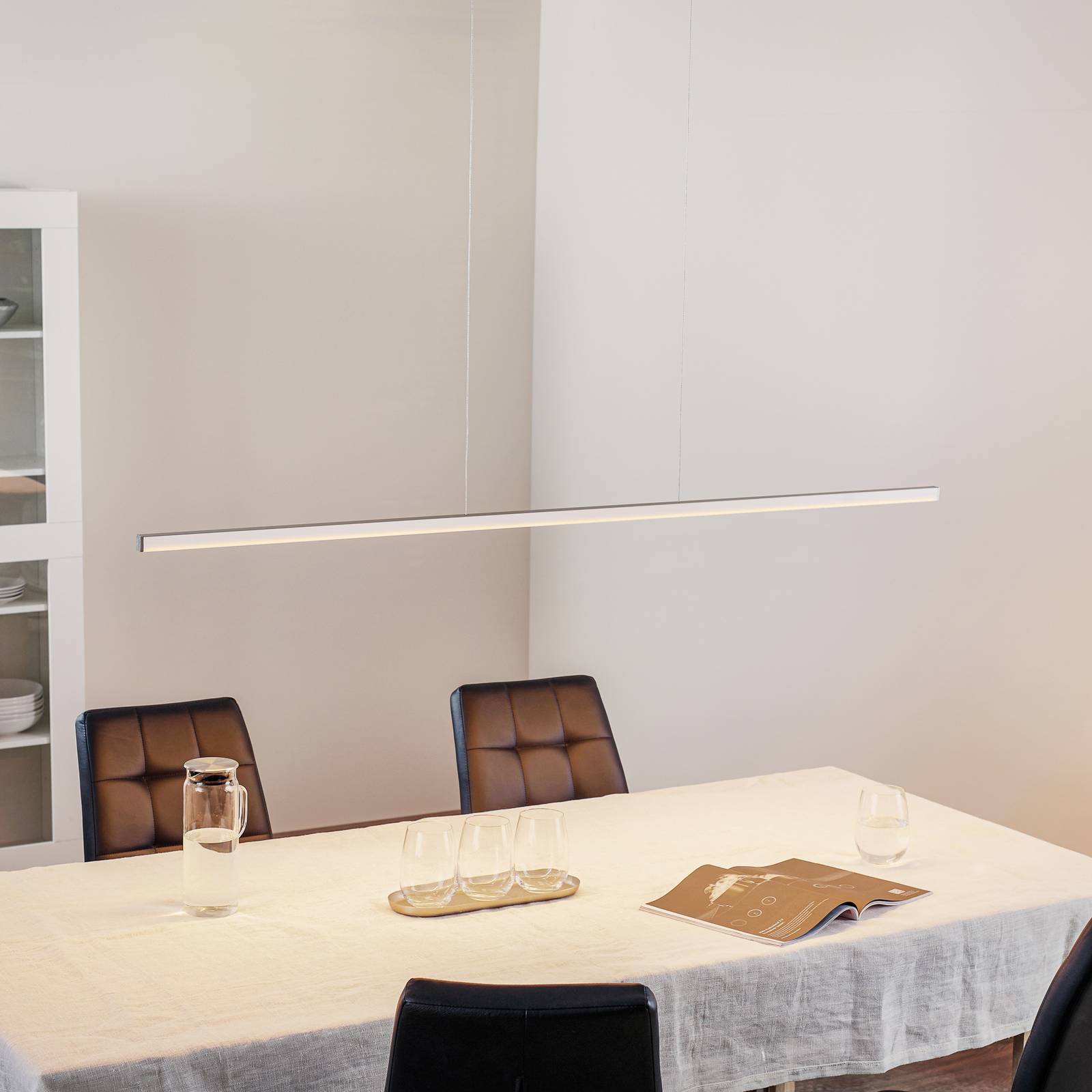 LED-Hängeleuchte Orix, weiß, 150 cm Länge LED-Hängeleuchte Orix, weiß, 150 cm Länge von Evotec