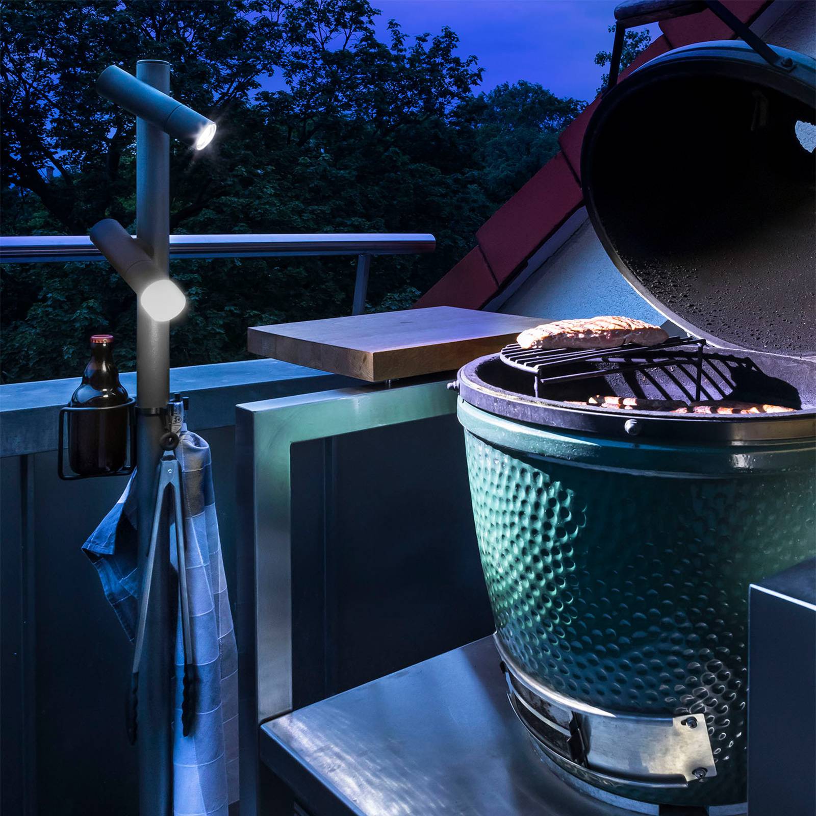 LED-Terrassenleuchte Paul Basic+, zweiflammig LED-Terrassenleuchte Paul Basic+, zweiflammig von Evotec
