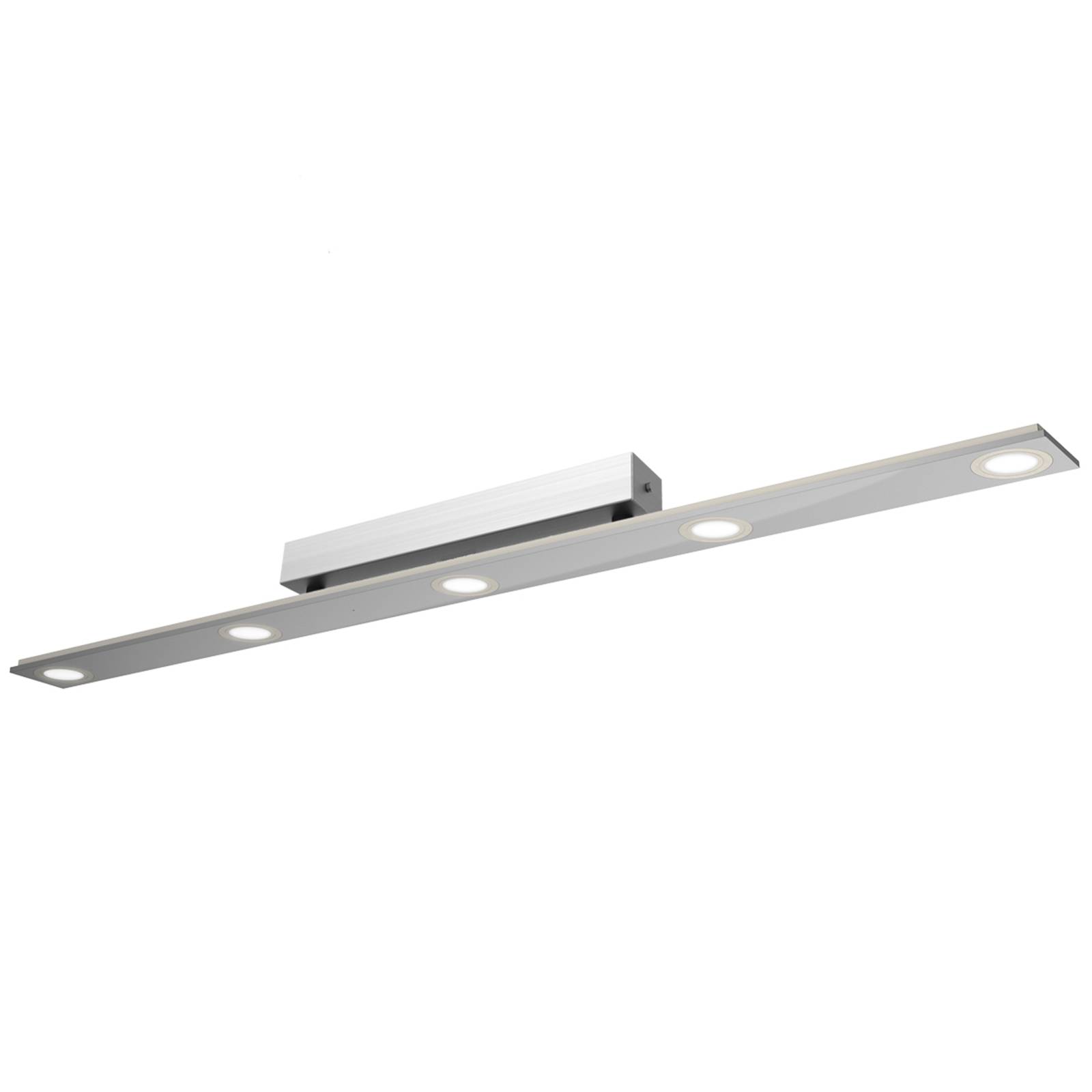 Längliche LED-Deckenlampe Pano, metallic Längliche LED-Deckenlampe Pano, metallic von Evotec