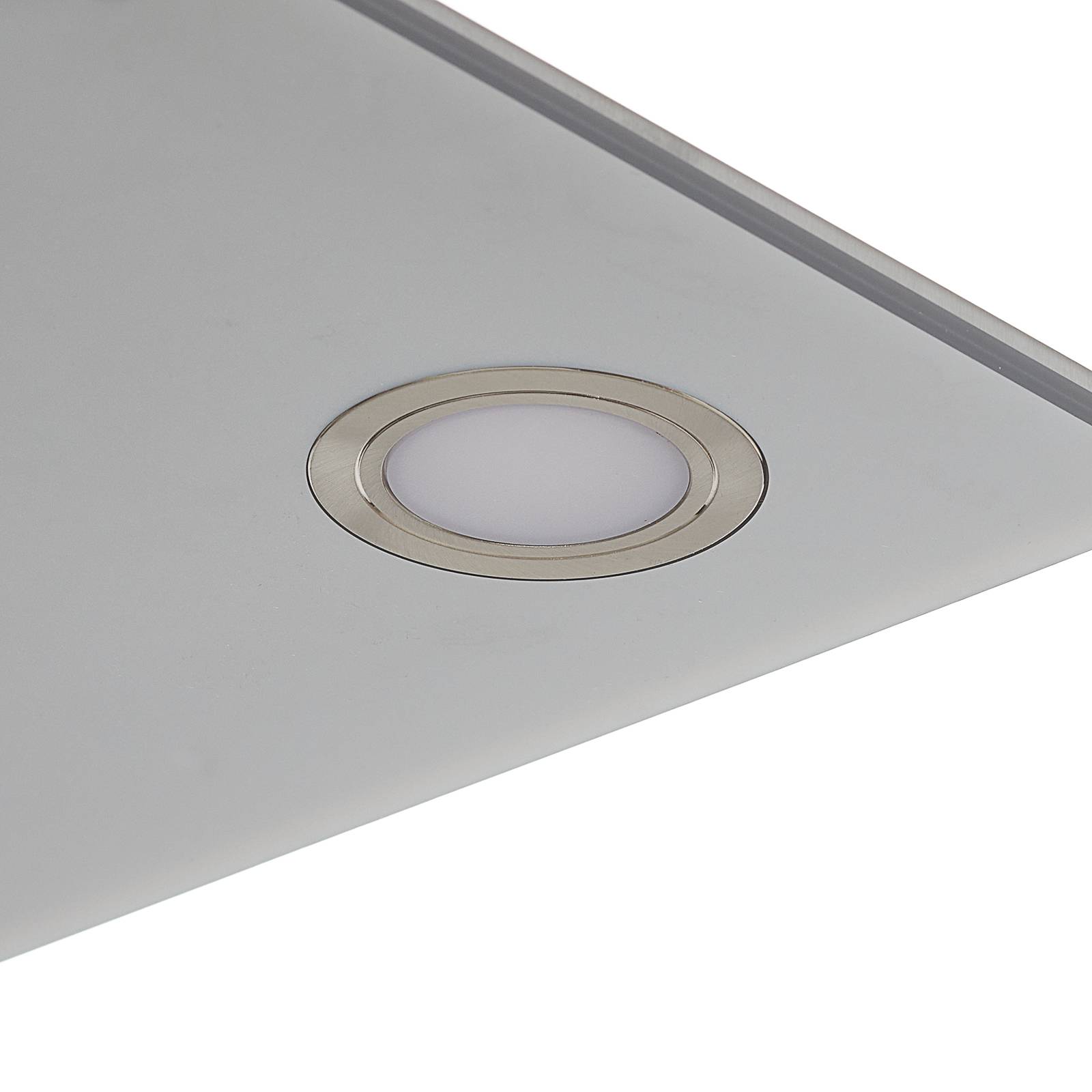 Quadratische LED-Hängeleuchte Pano, metallic von Evotec