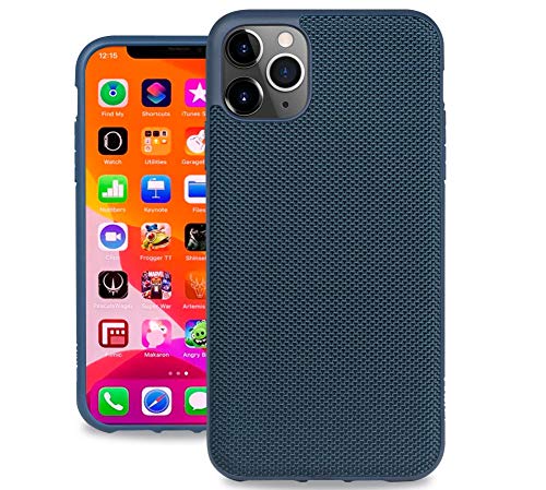 Evutec Ballistic Nylon iPhone 11 Pro 5,8 Zoll, einzigartig, strapazierfähig, Premium-Schutz, Militärqualität, Falltest getestet, stoßfest (AFIX + magnetische Halterung) (blau) von Evutec