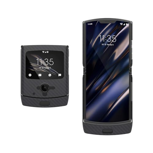 Evutec Kompatibel mit Motorola Razr Case (2019), Aramid Fiber Cases Cover für Moto Razr (schwarz) von Evutec
