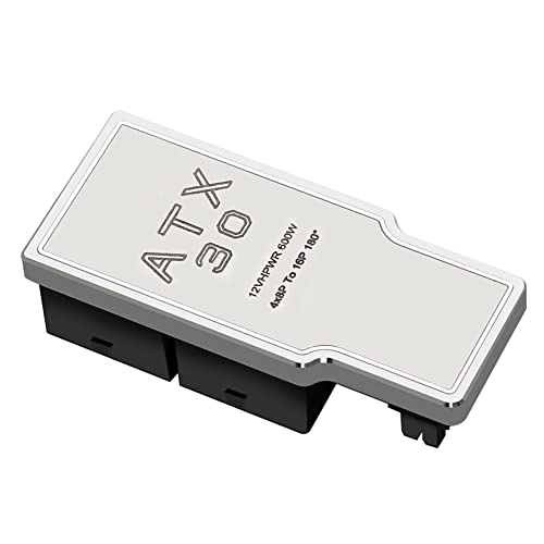 Evzvwruak 4X8Pin 40 Series Grafikkarte ATX3.0 12VHPWR 12+4P 600W 180 Grad Stromwandler für 4080 4090 Grafikkarte Silber von Evzvwruak