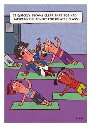 Paper House Geburtstagskarte für Männer und Frauen, Motiv: Piraten oder Pilates, umweltfreundlich und recycelbar, gedruckt in Großbritannien Paper House Geburtstagskarte für Männer und Frauen, Motiv: Piraten oder Pilates, umweltfreundlich und recycelbar, gedruckt in Großbritannien von GBCC