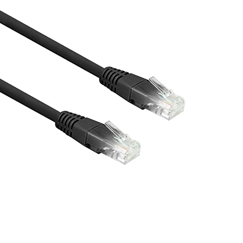 EMINENT CAT6 LAN Kabel 10m Ethernet, 10/100/1000/Mbit/s, RJ45, U/UTP Netzwerkkabel, 250 MHz, PoE, CCA Kupfer, für Switch, Router, Patch Panel, TV, PC & Laptop, Schwarz – IM8910 von Ewent