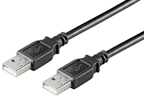 Ewent EC1025 Kabel USB 2.0 Typ A/A männlich/männlich, doppelt geschirmt AWG 28 in Kupfer, Schwarz 3.00 m schwarz von Ewent
