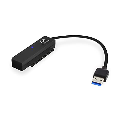 Ewent EW7017 Adapter Konverter Kabel USB 3.0/Gen 1 (3.1) zu SATA I/II/III 6,3 cm SSD/hHDD, kompartibel mit PC und Laptop- schwarz, 70 x 18.2 x 12.5 mm von Ewent