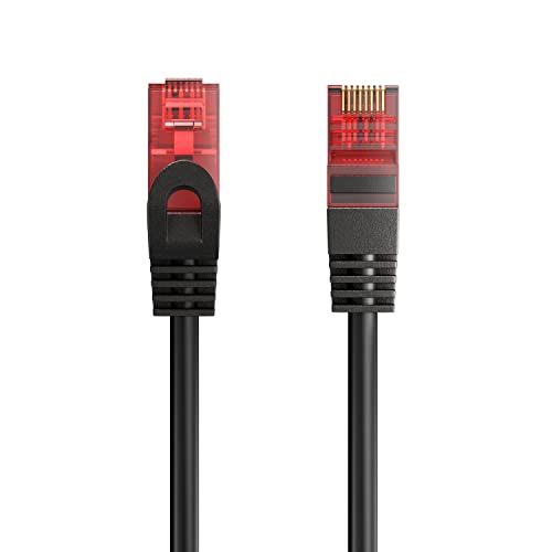 Ewent Ethernet-Patchkabel Kategorie 6 U/UTP, Übertragung bis zu 1 Gb, AWG 26/7, mit Zwei RJ45-Stecker. Ideal für die Glasfaserübertragung mit Gigabit/LAN-Netzwerken, 2 m, Schwarz von Ewent