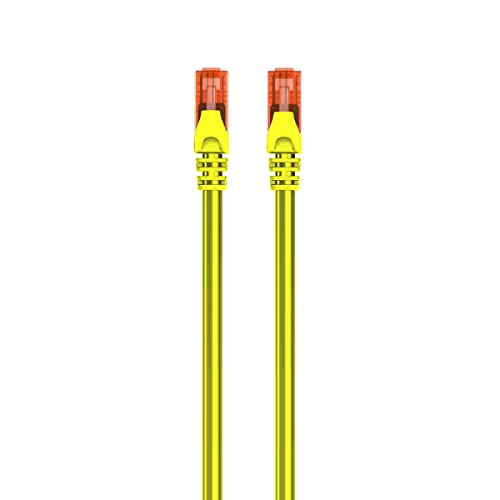Ewent Netzwerk Kabel Patch Cat 6 U/UTP, AWG 24/7, 2 x RJ45 gelb von Ewent