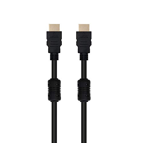 Ewent ew-130109 – 015-n-p Kabel HDMI 1.4 mit Ethernet & Ferriten A/A, Stecker, unterstützt 3D bis zu 1920 x 1080p 3m schwarz von Ewent