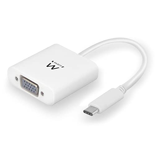 Ewent ew-139500 – 001-n-p USB Type C VGA Adapter Weiß Kabel-Adapter für Kabel (USB Type C, VGA, männlich/weiblich, weiß) von Ewent