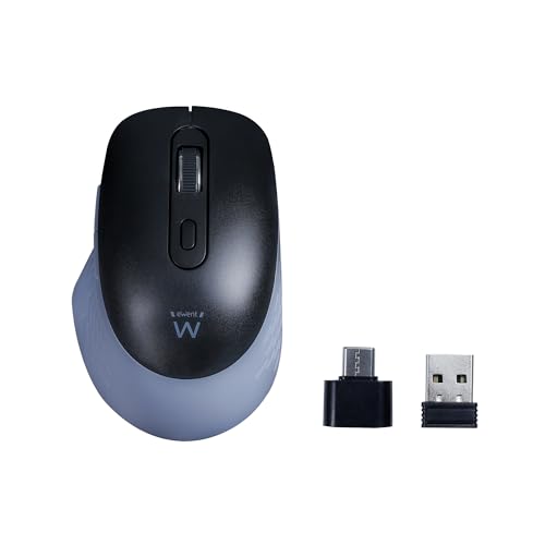 Kabellose Maus 2,4 GHz mit leisen Tasten und USB-C-Adapter – EW3204 Kabellose Maus 2,4 GHz mit leisen Tasten und USB-C-Adapter – EW3204 von Ewent