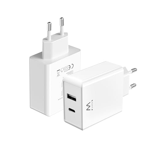 USB C Ladegerät, Ewent Ladegerät für iPhone 15/14/13/12/11/Pro/Max/Mini/SE/X/XR/XS/8/7, iPad Pro/Air, Air/Pods Pro, Samsung Galaxy Note, Huawei, XiaoMi etc., 2-Port,45W, QC3.0 GaN Schnellladegerät USB C Ladegerät, Ewent Ladegerät für iPhone 15/14/13/12/11/Pro/Max/Mini/SE/X/XR/XS/8/7, iPad Pro/Air, Air/Pods Pro, Samsung Galaxy Note, Huawei, XiaoMi etc., 2-Port,45W, QC3.0 GaN Schnellladegerät von Ewent