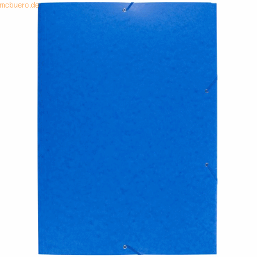 10 x Exacompta Eckspannmappe A2 Manila-Karton 600g blau von Exacompta