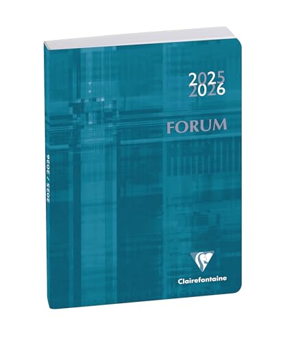 Clairefontaine - 184073E - Forum Metric Tageskalender - 1 Tag pro Seite - gedruckte Hardcover - 12 cm X 17 cm - August 2023 bis Juli 2024 - Farbe Entenblau Clairefontaine - 184073E - Forum Metric Tageskalender - 1 Tag pro Seite - gedruckte Hardcover - 12 cm X 17 cm - August 2023 bis Juli 2024 - Farbe Entenblau von Exacompta