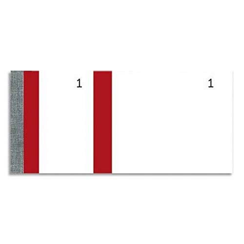ELVE Block von Eintrittskarten ELV 100 Blatt 60 x 135 mm rot 10 Stück von Exacompta