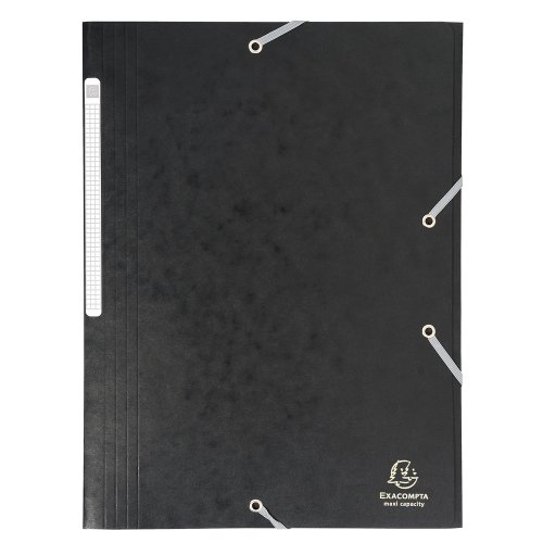 EXACOMPTA 3 Mappen mit Gummibändern Maxi capacity glänzendem Karton 425 g, Nature Future, Din A4, schwarz EXACOMPTA 3 Mappen mit Gummibändern Maxi capacity glänzendem Karton 425 g, Nature Future, Din A4, schwarz von Exacompta