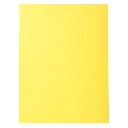 Exacompta 420005E 100er Pack Aktendeckel Forever® 170 g/m2 Aus Recycling-Karton für DIN A4 Blauer Engel ideal für die lose Blatt-Ablage gelb Sammelmappe Dokumentenmappe von Exacompta