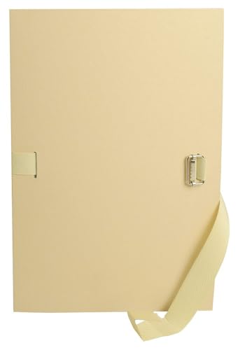 Exacompta 320E Aktenmappe aus Hartpappe mit dehnbarem Rücken mit Verschluss wasserabweisend DIN A4, ideal für die Aufbewahrung Ihrer Dokumente Ordnungsmappe beige von Exacompta