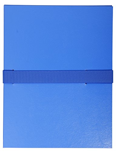 Exacompta 2642E Aktenmappe aus Hartpappe mit dehnbarem Rücken mit Verschluss wasserabweisend DIN A4, ideal für die Aufbewahrung Ihrer Dokumente Ordnungsmappe blau von Exacompta