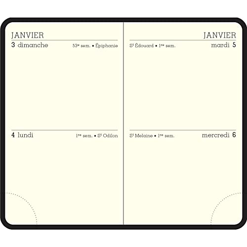 Exacompta - 10820E – Nachfüllpack Taschenkalender Mini 10 – 2 Tage/Seite – 6,5 x 10,5 cm – Januar bis Dezember 2025 von Exacompta