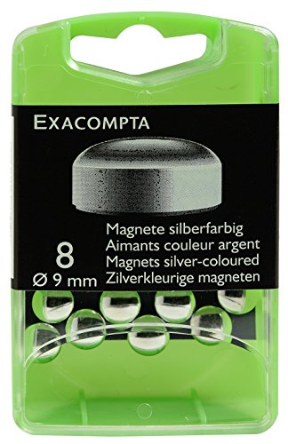 Exacompta 10913E 8er Pack Magnete Ø 9mm silber in Kunststoffbox Magnetkraft 120 g Exacompta 10913E 8er Pack Magnete Ø 9mm silber in Kunststoffbox Magnetkraft 120 g von Exacompta