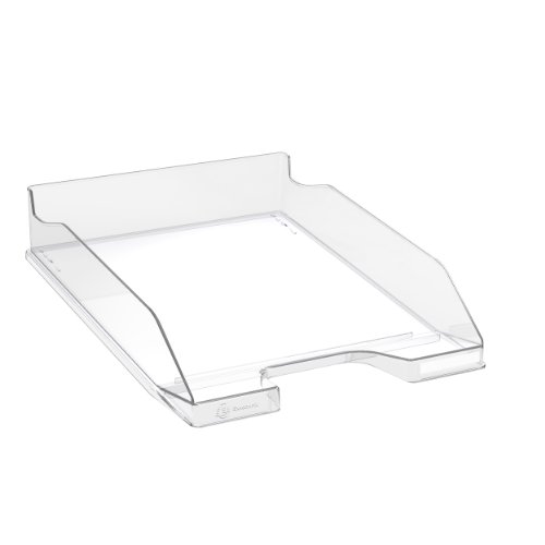 Exacompta 113223D 6er Pack Premium Briefablage Combo Midi DIN A4. Idealer Briefkorb für Ihre Organisation. Robuster und stapelbarer Ablagekorb Glasklar glossy von EXACOMPTA