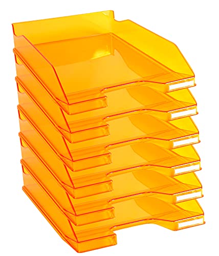 Exacompta 113246D 6er Pack Premium Briefablage Combo Midi DIN A4. Ideale Briefkörbe für Ihre Organisation. Robuste und stapelbare Ablagekörbe mandarin transparent glossy Exacompta 113246D 6er Pack Premium Briefablage Combo Midi DIN A4. Ideale Briefkörbe für Ihre Organisation. Robuste und stapelbare Ablagekörbe mandarin transparent glossy von Exacompta