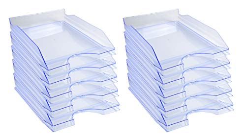Exacompta 12310D 10er Pack Premium Briefablage Ecotray DIN A4. Ideale Briefkörbe für Ihre Organisation. Robuste und stapelbare Ablagekörbe eisblau transluzent Exacompta 12310D 10er Pack Premium Briefablage Ecotray DIN A4. Ideale Briefkörbe für Ihre Organisation. Robuste und stapelbare Ablagekörbe eisblau transluzent von Exacompta