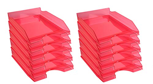 Exacompta 12354D 10er Pack Premium Briefablage Ecotray DIN A4. Ideale Briefkörbe für Ihre Organisation. Robuste und stapelbare Ablagekörbe himbeer transluzent Exacompta 12354D 10er Pack Premium Briefablage Ecotray DIN A4. Ideale Briefkörbe für Ihre Organisation. Robuste und stapelbare Ablagekörbe himbeer transluzent von Exacompta