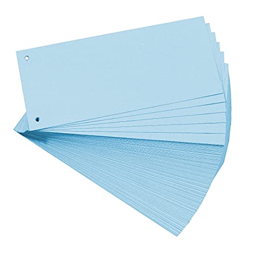 Exacompta 13315B 100er Pack Premium Karton-Trennstreifen. 10,5 x 24 cm blau. Für eine übersichtliche Anblage Ihrer Dokumente. Trennlaschen Trennblätter Ordner Register von Exacompta