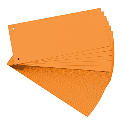 Exacompta 13365B 100er Pack Premium Karton-Trennstreifen. 10,5 x 24 cm orange. Für eine übersichtliche Anblage Ihrer Dokumente. Trennlaschen Trennblätter Ordner Register von Exacompta