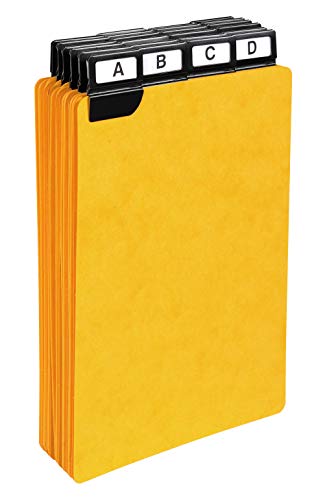 Exacompta 13748E Trennblätter Colorspan 25 teilig gelb DIN A5 hoch mit schwarzen Metalltaben Register von Exacompta