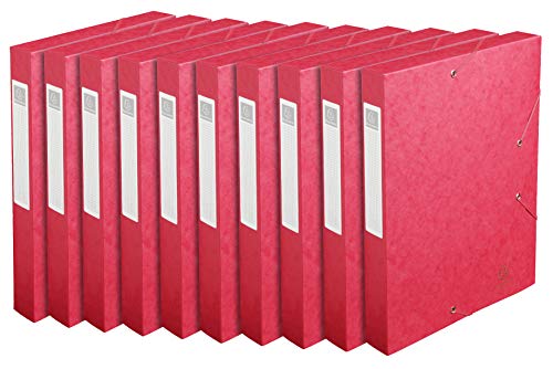 Exacompta 14009H 10er Pack Premium Sammelboxen mit Gummizug 40 mm breit aus extra starkem Colorspan-Karton mit Rückenschild für DIN A4 Archivbox Heftbox Dokumentenbox Zeichenbox Sammelmappe rot Exacompta 14009H 10er Pack Premium Sammelboxen mit Gummizug 40 mm breit aus extra starkem Colorspan-Karton mit Rückenschild für DIN A4 Archivbox Heftbox Dokumentenbox Zeichenbox Sammelmappe rot von Exacompta