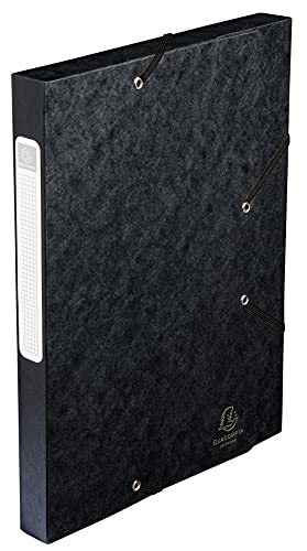 Exacompta 14016H 10er Pack Premium Sammelboxen mit Gummizug 40 mm breit aus extra starkem Colorspan-Karton mit Rückenschild für DIN A4 Archivbox Heftbox Dokumentenbox Zeichenbox Sammelmappe schwarz Exacompta 14016H 10er Pack Premium Sammelboxen mit Gummizug 40 mm breit aus extra starkem Colorspan-Karton mit Rückenschild für DIN A4 Archivbox Heftbox Dokumentenbox Zeichenbox Sammelmappe schwarz von Exacompta