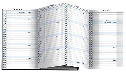 Exacompta - 162622E - Nachfüllpack Taschenkalender Exaplan 16 Akkordeon - 9 x 16 cm - Monatsplaner Januar bis Dezember 2025 von Exacompta