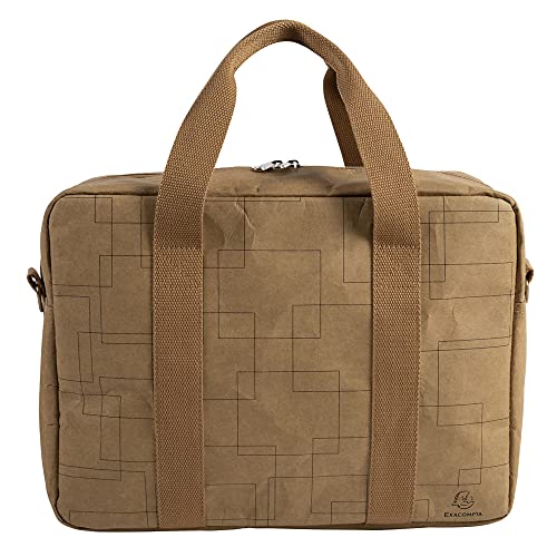 Exacompta 17660E Premium Tasche Eterneco mit 15" Laptopfach und Tragegriffen und Gurt wasserabweisend aus pflanzlichen und veganen Materialien Umhängetasche für Schule und Uni Kunstlederoptik braun Exacompta 17660E Premium Tasche Eterneco mit 15" Laptopfach und Tragegriffen und Gurt wasserabweisend aus pflanzlichen und veganen Materialien Umhängetasche für Schule und Uni Kunstlederoptik braun von Exacompta
