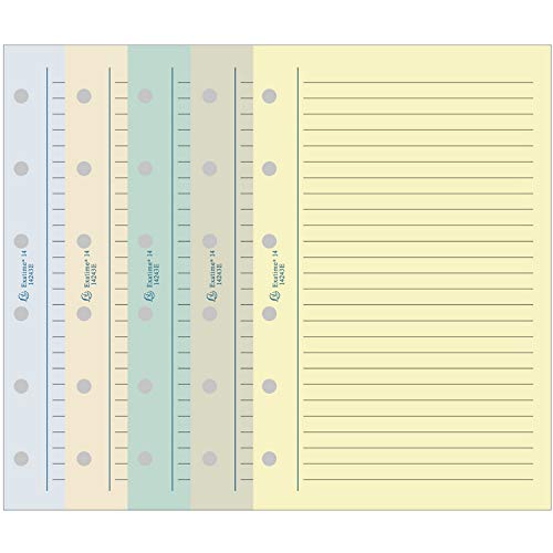 Exacompta – 182 – Nachfüllpack Blatt liniert für Exatime 17 – 44 Blatt Verschiedene Farben von Exacompta