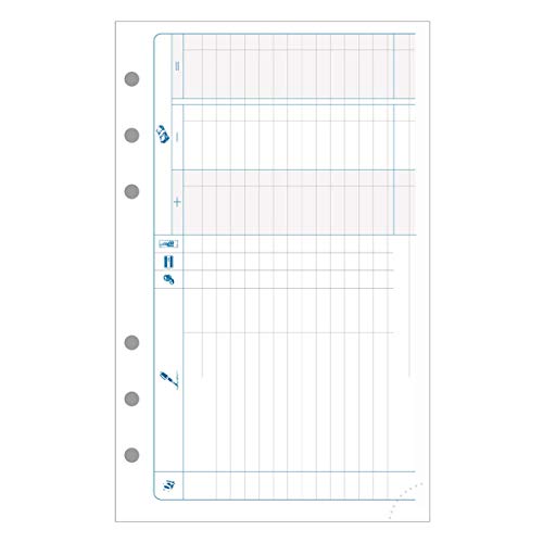 Exacompta 18214 Nachfüllpack Blatt recettes-dépenses für Exatime 17 Pack 47 weiß von Exacompta