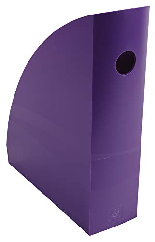 Exacompta 18220D Packung (mit 6 Stehsammler MAG-CUBE, 266x82x305 mm, für DIN A4+, robust und praktisch) 6 Stück violett von Exacompta