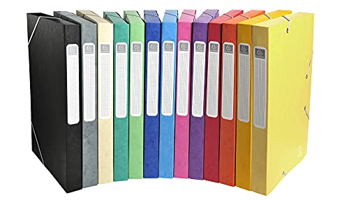 Exacompta 18500H 25er Pack Premium Sammelboxen mit Gummizug 25 mm breit aus extra starkem Colorspan-Karton mit Rückenschild für DIN A4 Archivbox Heftbox Dokumentenbox Zeichenbox farbig sortiert Exacompta 18500H 25er Pack Premium Sammelboxen mit Gummizug 25 mm breit aus extra starkem Colorspan-Karton mit Rückenschild für DIN A4 Archivbox Heftbox Dokumentenbox Zeichenbox farbig sortiert von Exacompta