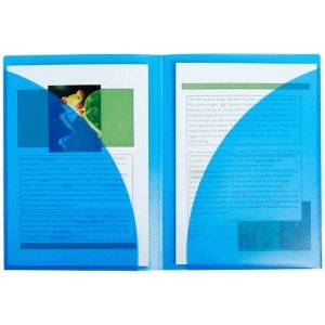 Exacompta 20 x Präsentationsmappe A4 doppelseitig PP 400my blau von Exacompta