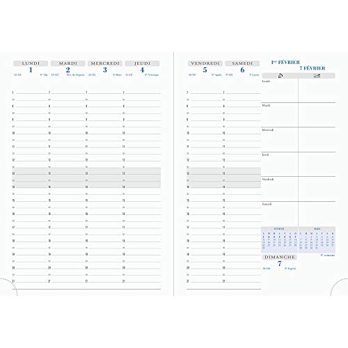Exacompta - 20842E – Nachfüllpack für den Schreibtisch, Visuel Horizons 20 – 15 x 21 cm – Wochenkalender Januar bis Dezember 2025 von Exacompta