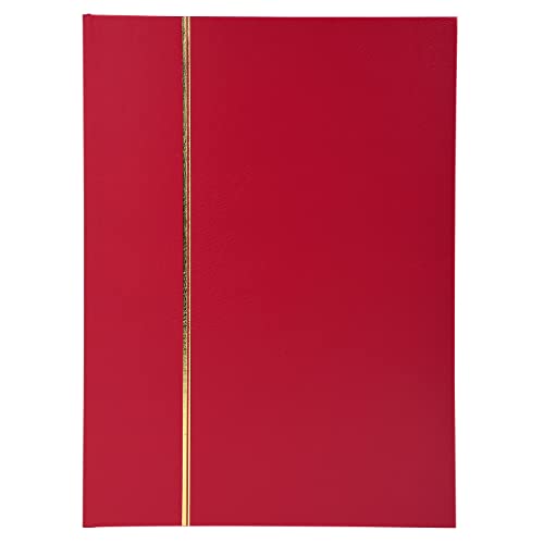 Exacompta 21143E Premium Briefmarken-Sammel-Album Classic mit schwarzen 32 Seiten Einsteckbuch aus Halbleder für Ihr Hobby Briefmarkenalbum rot, 16,5 x 22,5 cm von Exacompta