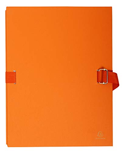 Exacompta 223245E Aktenmappe mit dehnbarem Rücken orange 320x240mm mit Verschlussschnalle von Exacompta