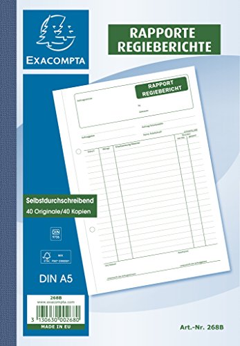 Exacompta 268B Manifolds Rapport Regieberichte DIN A5, 1 x 40 Blatt von Exacompta