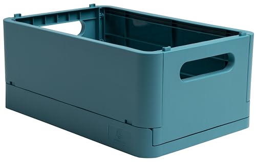 Exacompta 27134D Aufbewahrungsbox SMART CASE MIDI. Faltbare Mehrzweckbox aus Recycling-Kunststoff DIN A5+ stapelbare Klappkiste Klappkorb Klappbox Allzweckbox Aufbewahrungskiste Pazifikblau Exacompta 27134D Aufbewahrungsbox SMART CASE MIDI. Faltbare Mehrzweckbox aus Recycling-Kunststoff DIN A5+ stapelbare Klappkiste Klappkorb Klappbox Allzweckbox Aufbewahrungskiste Pazifikblau von Exacompta